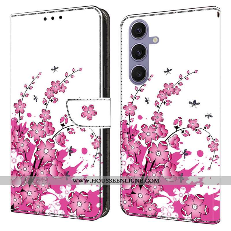 Housse Samsung Galaxy S25 Plus 5G Motif Floral Rose