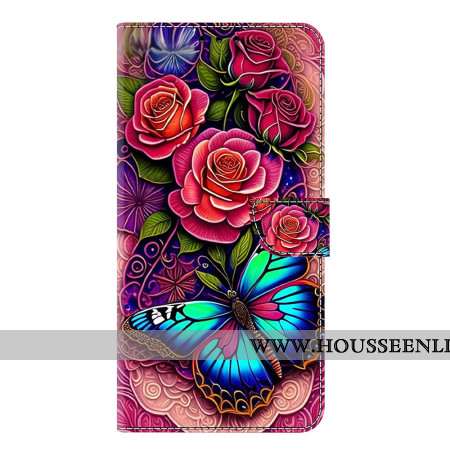 Housse Samsung Galaxy S25 Plus 5G Papillon Bleuté