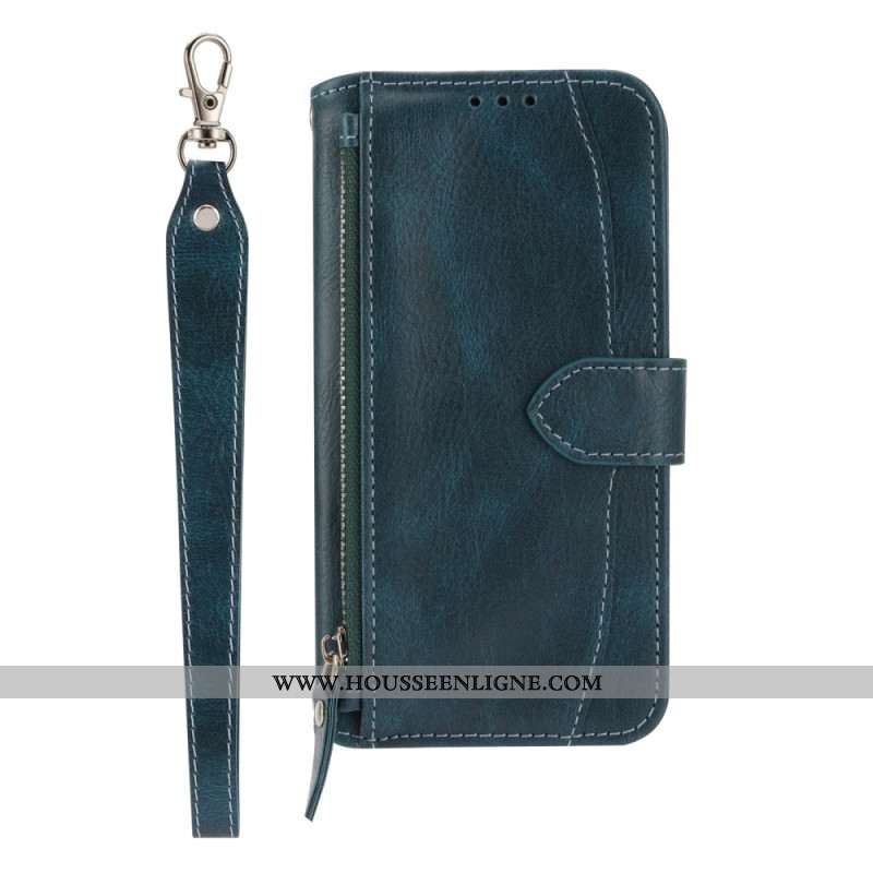 Housse Samsung Galaxy S25 Plus 5G Poche Zippée et Bandoulière