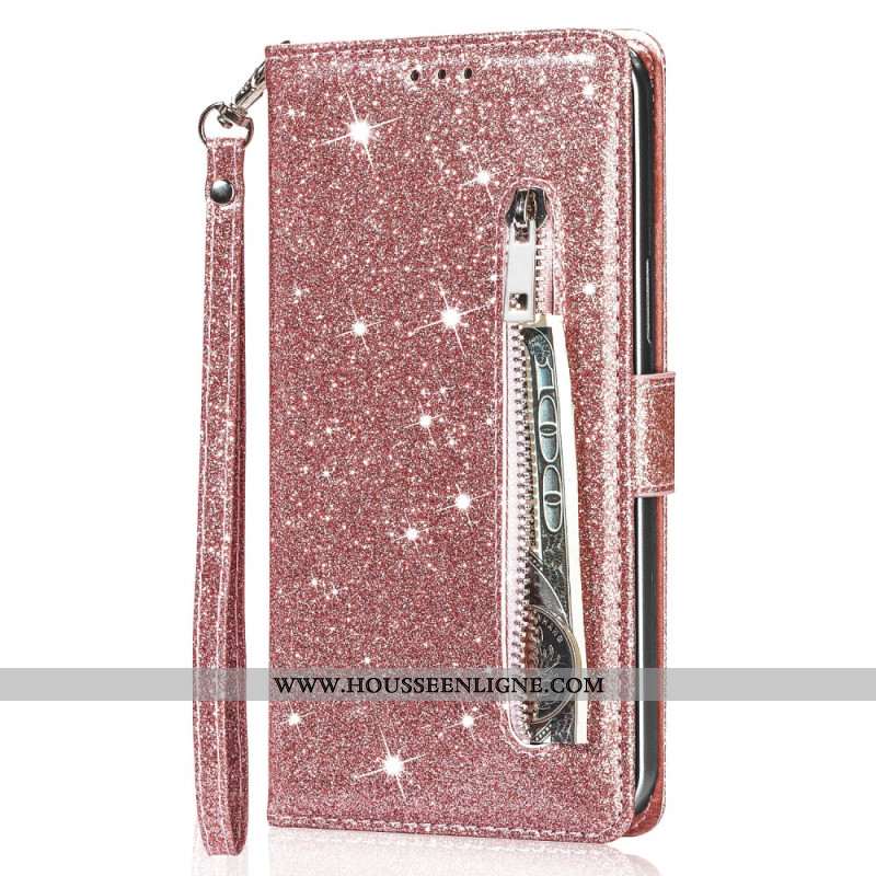 Housse Samsung Galaxy S25 Plus 5G Porte-Monnaie Paillettes