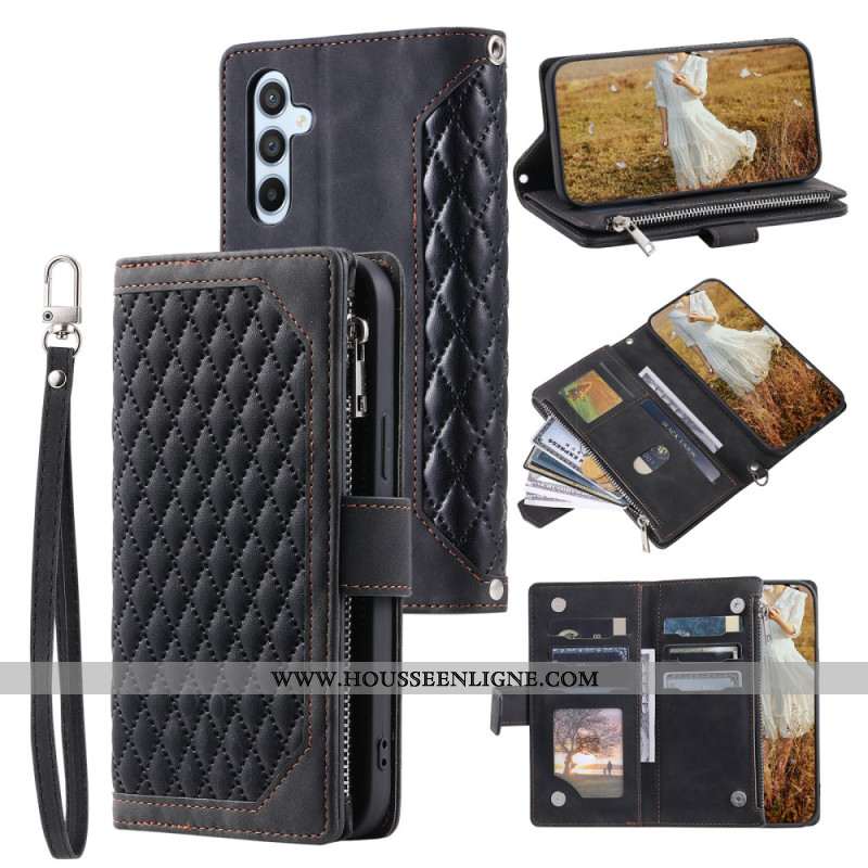 Housse Samsung Galaxy S25 Plus 5G Portefeuille Matelassé