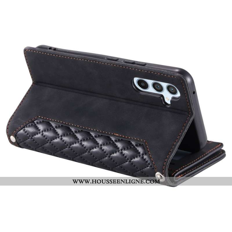 Housse Samsung Galaxy S25 Plus 5G Portefeuille Matelassé