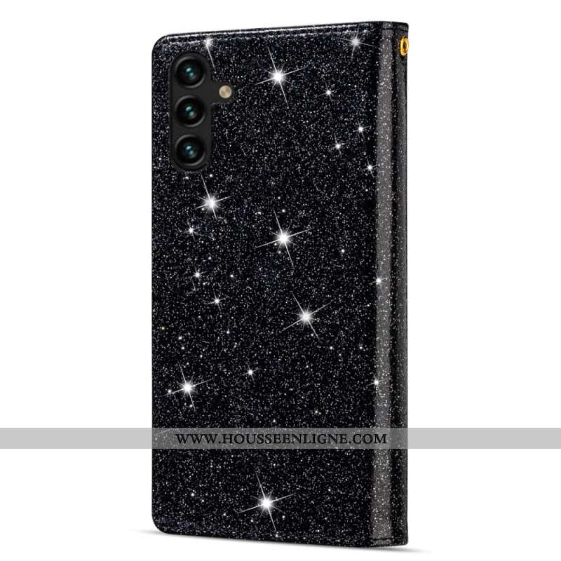 Housse Samsung Galaxy S25 Plus 5G Portefeuille Paillettes