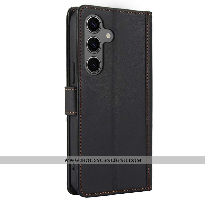 Housse Samsung Galaxy S25 Plus 5G Style Cuir avec Lanière