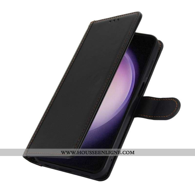 Housse Samsung Galaxy S25 Plus 5G Style Cuir avec Lanière