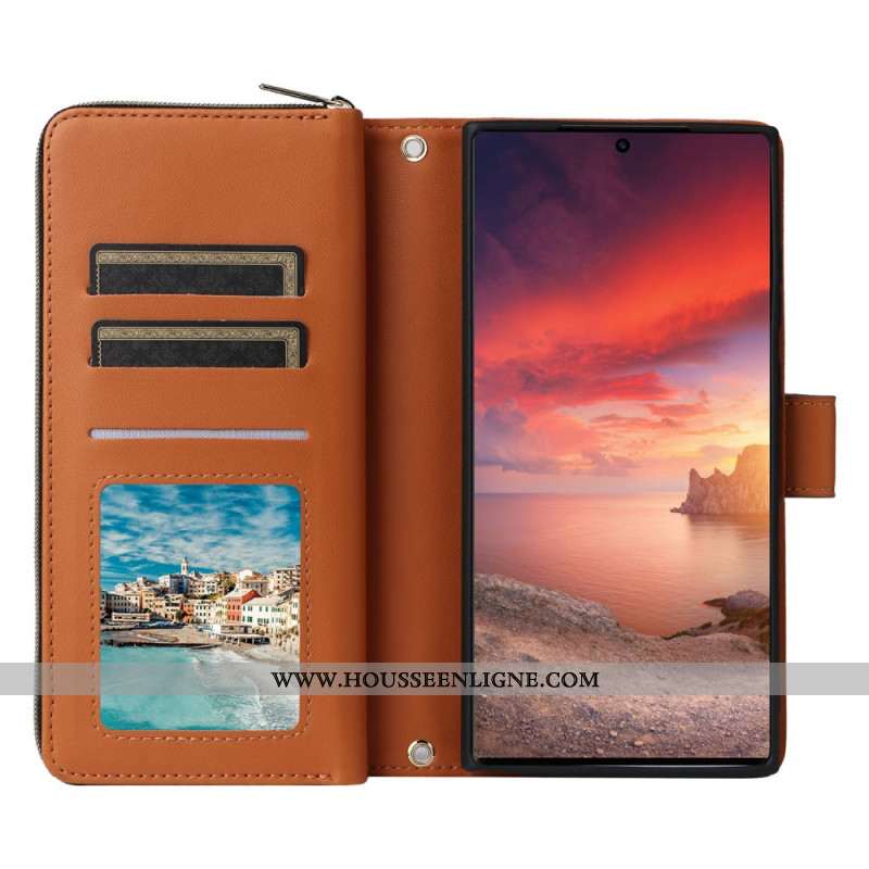 Housse Samsung Galaxy S25 Ultra 5G 9 Porte-Cartes à Lanière