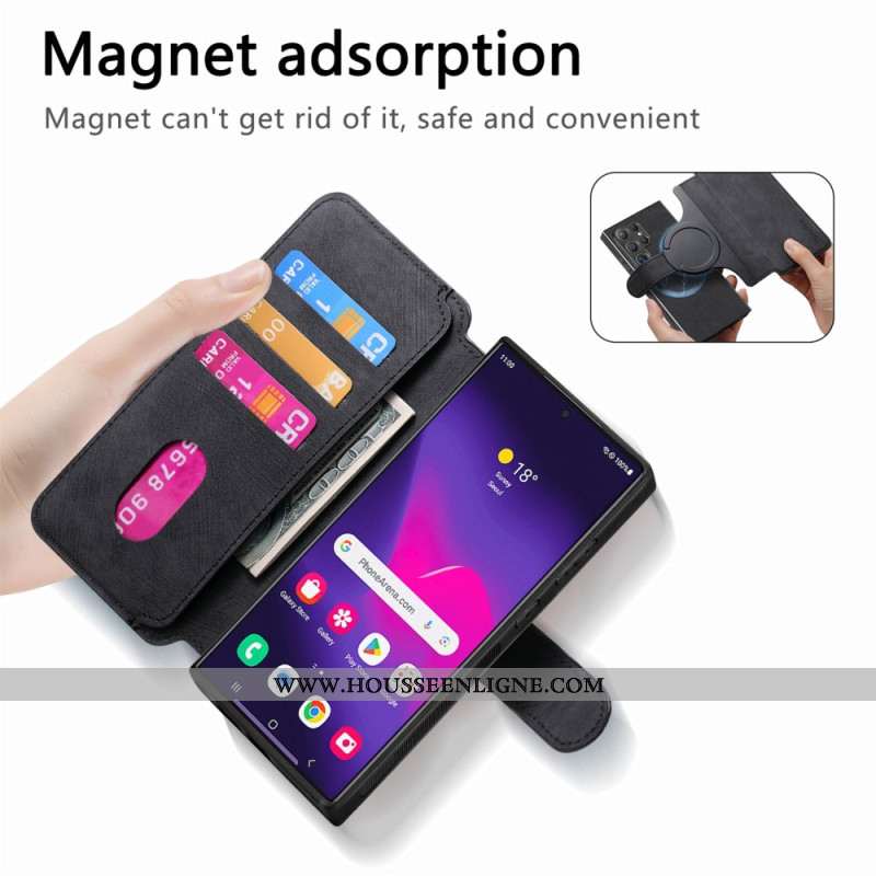 Housse Samsung Galaxy S25 Ultra 5G Coque Détachable Magnétique RFID CASENEO