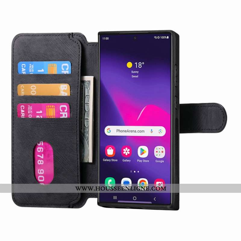 Housse Samsung Galaxy S25 Ultra 5G Coque Détachable Magnétique RFID CASENEO