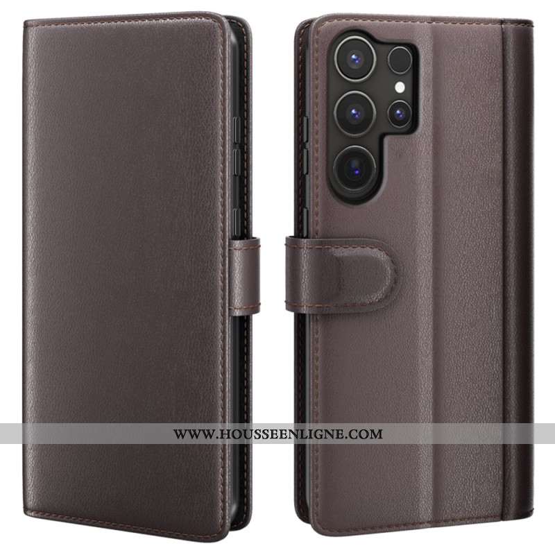 Housse Samsung Galaxy S25 Ultra 5G Cuir Véritable