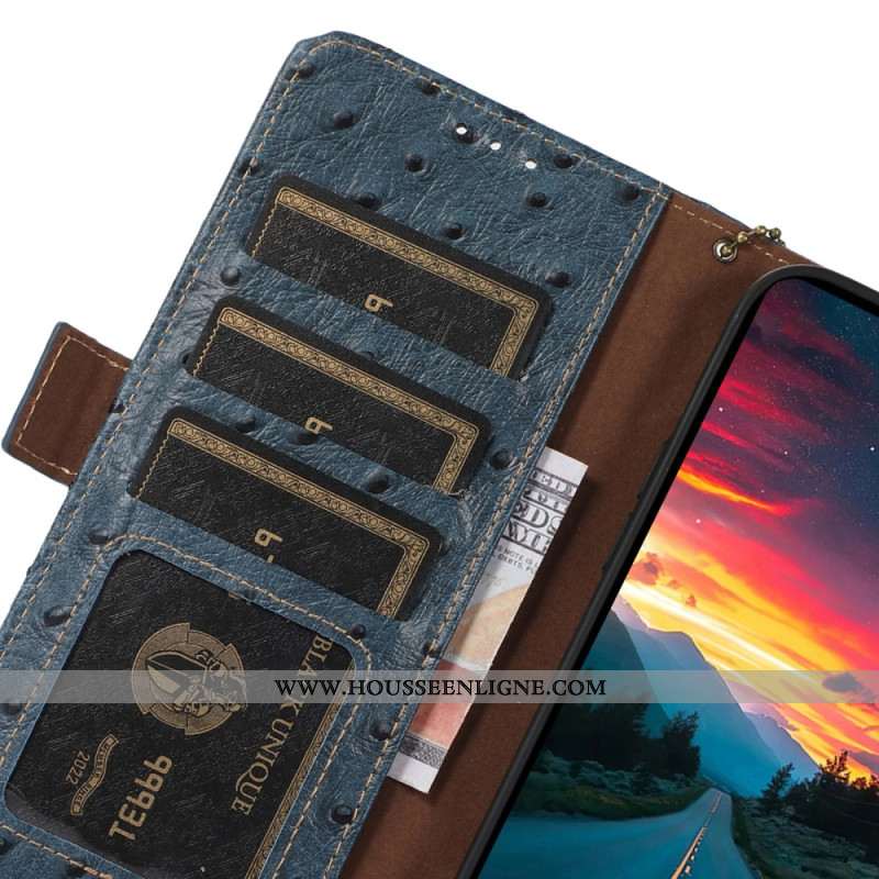 Housse Samsung Galaxy S25 Ultra 5G Cuir Véritable avec Blocage RFID