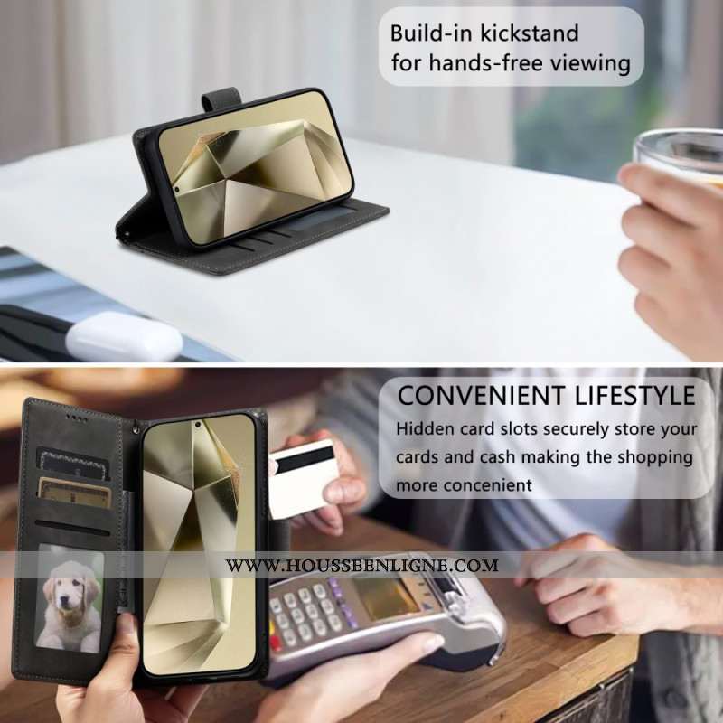 Housse Samsung Galaxy S25 Ultra 5G Effet Daim Mandala