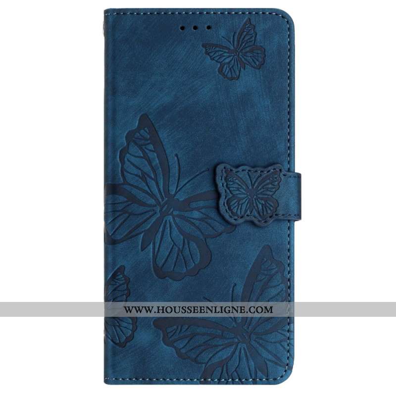 Housse Samsung Galaxy S25 Ultra 5G Effet Daim Papillons