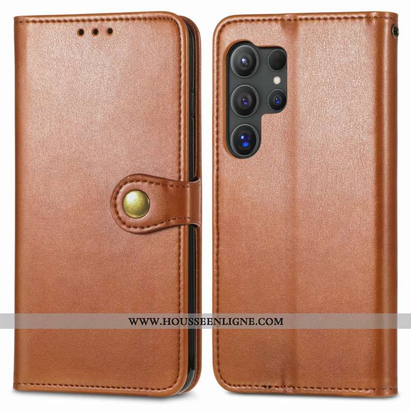 Housse Samsung Galaxy S25 Ultra 5G Fermoir Doré