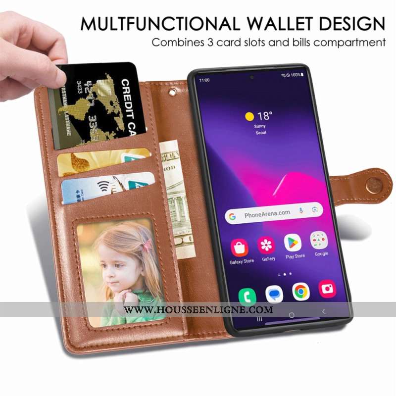 Housse Samsung Galaxy S25 Ultra 5G Fermoir Doré