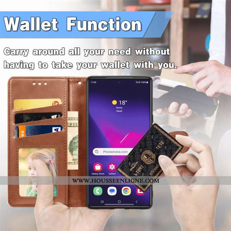 Housse Samsung Galaxy S25 Ultra 5G Fermoir Doré