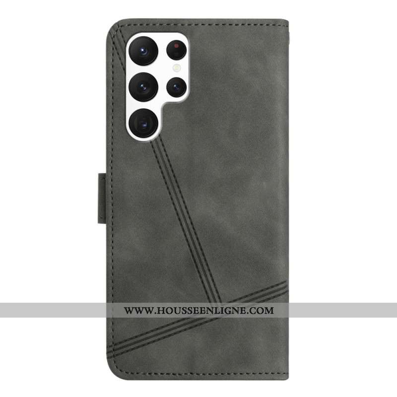 Housse Samsung Galaxy S25 Ultra 5G Lignes et Lanière