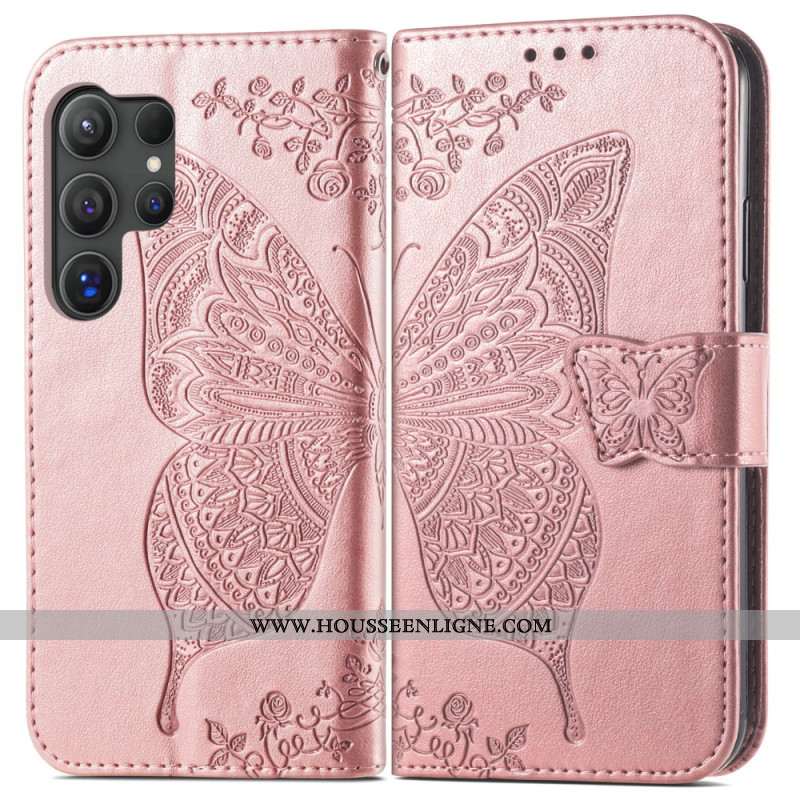 Housse Samsung Galaxy S25 Ultra 5G Papillon Baroque