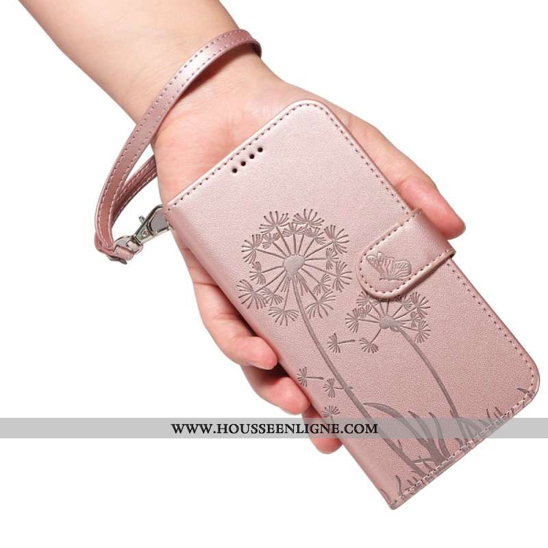 Housse Samsung Galaxy S25 Ultra 5G Pissenlits à Lanière