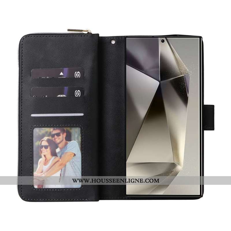 Housse Samsung Galaxy S25 Ultra 5G Pochette Zippée et Lnaière