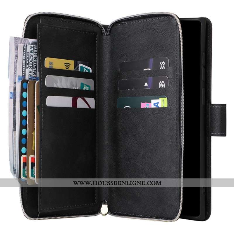 Housse Samsung Galaxy S25 Ultra 5G Pochette Zippée et Lnaière
