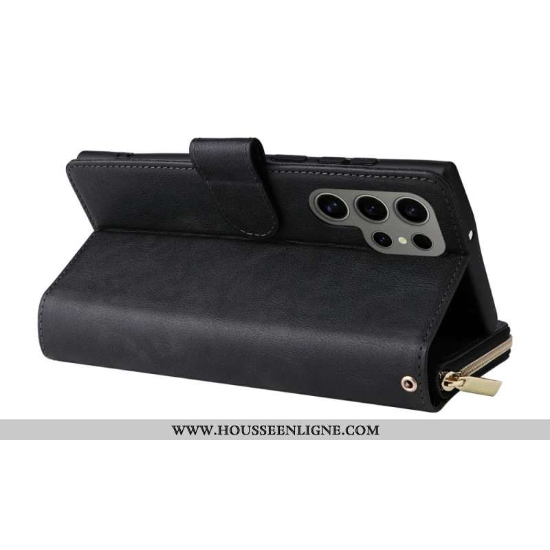 Housse Samsung Galaxy S25 Ultra 5G Pochette Zippée et Lnaière