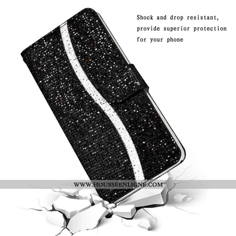 Housse Samsung Galaxy S25 Ultra 5G Portefeuille Paillettes