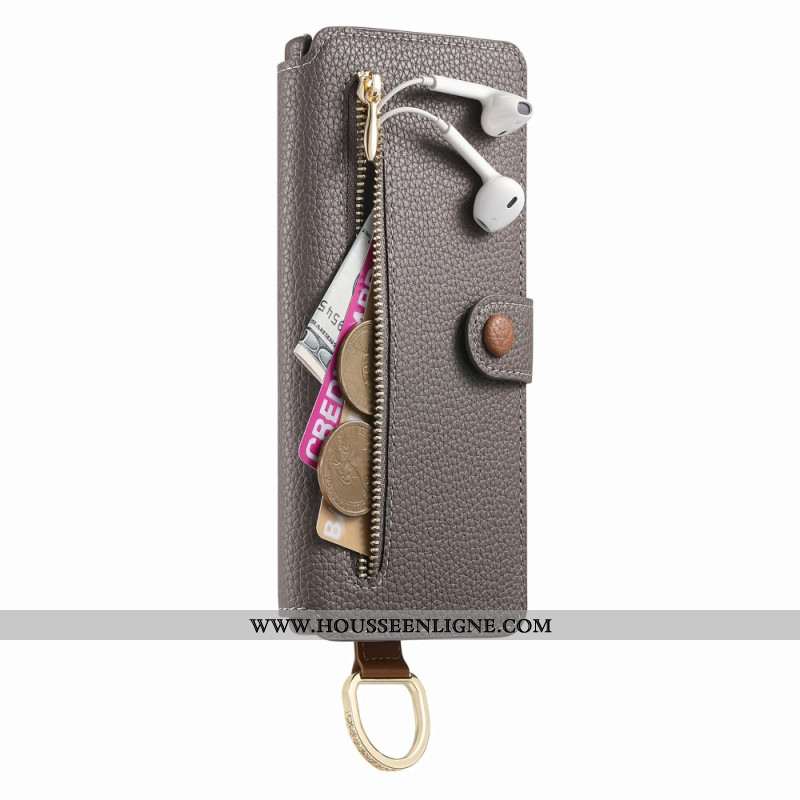 Housse Samsung Galaxy S25 Ultra 5G Portefeuille Protection RFID avec Pochette et Anneau