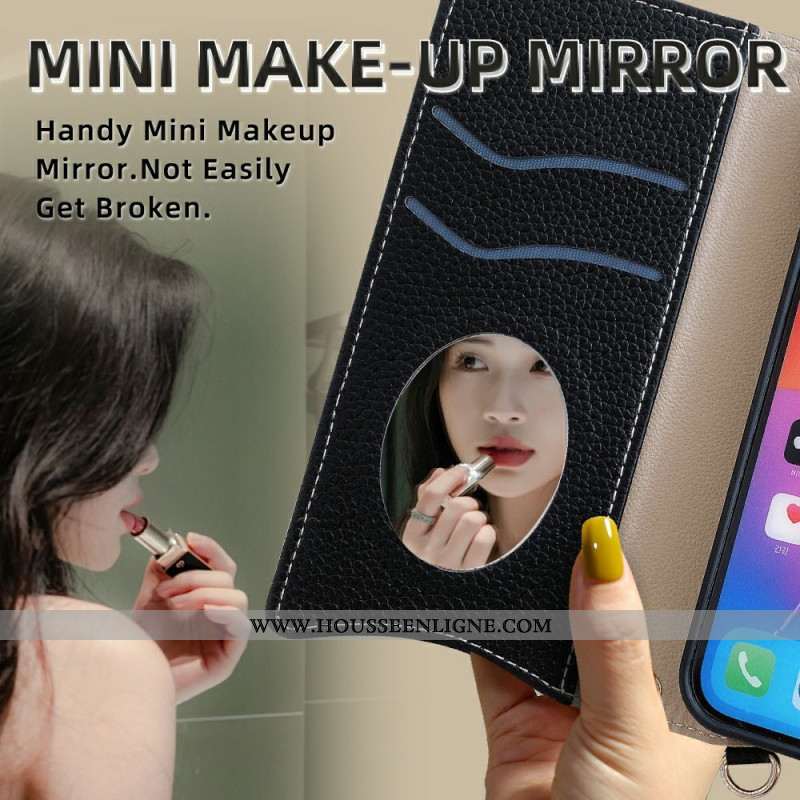 Housse Samsung Galaxy S25 Ultra 5G Portefeuille et Chaîne