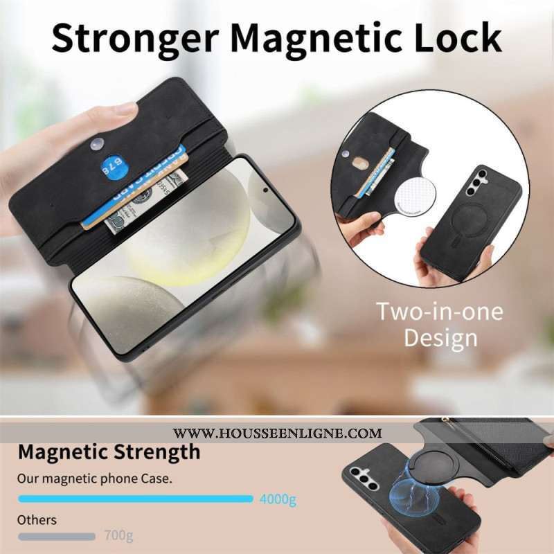 Housse Samsung Galaxy S25 Ultra 5G Portefeuille et Coque Détachable