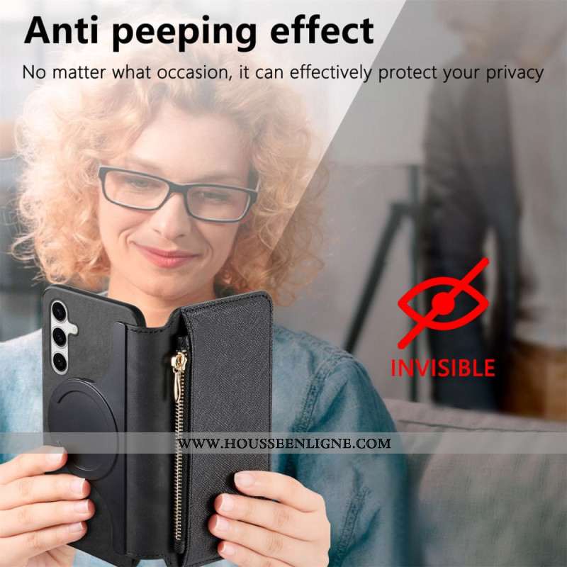 Housse Samsung Galaxy S25 Ultra 5G Portefeuille et Coque Détachable