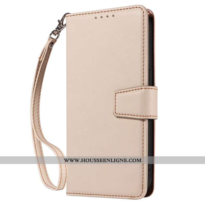 Housse Samsung Galaxy S25 Ultra 5G RFID Portefeuille Cuir avec Lanière