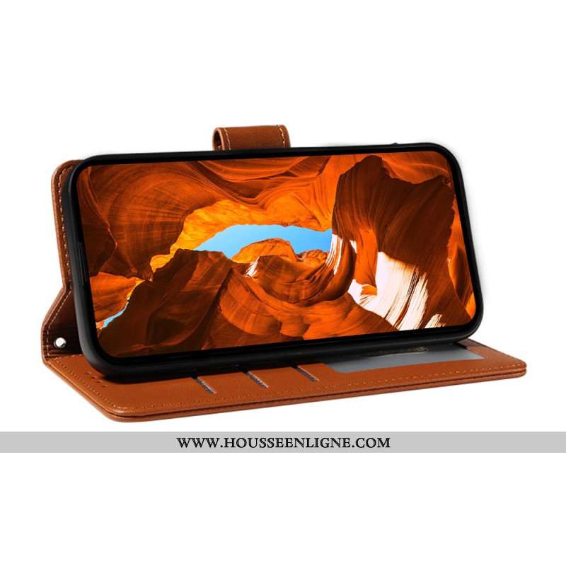 Housse Samsung Galaxy S25 Ultra 5G RFID Portefeuille Cuir avec Lanière