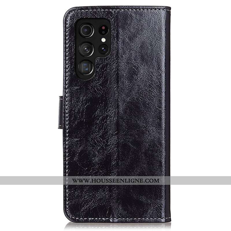 Housse Samsung Galaxy S25 Ultra 5G Simili Cuir Brillant