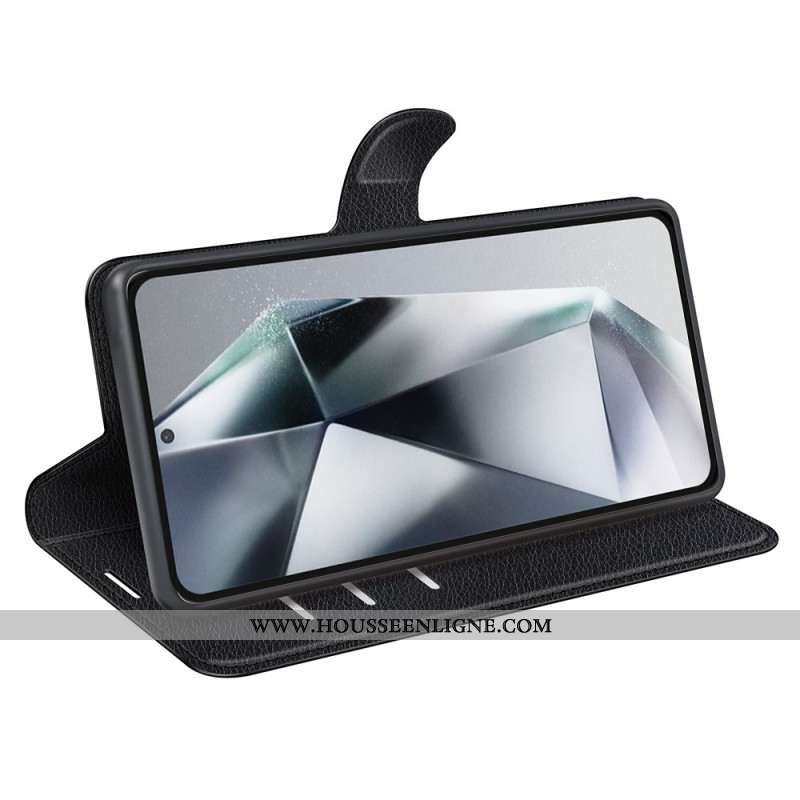 Housse Samsung Galaxy S25 Ultra 5G Simili Cuir Litchi Classique