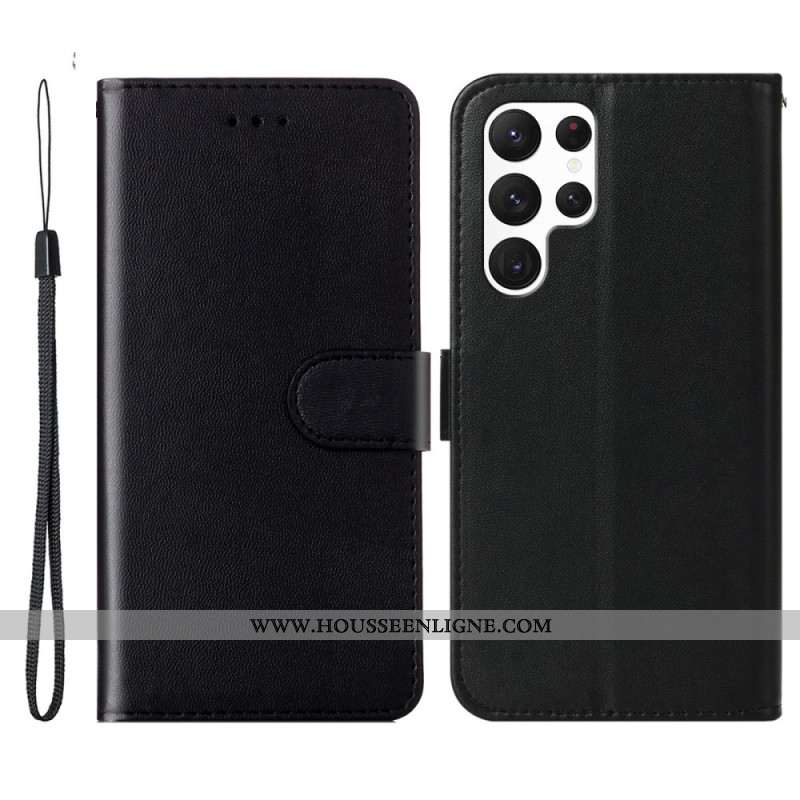 Housse Samsung Galaxy S25 Ultra 5G Simili Cuir Uni