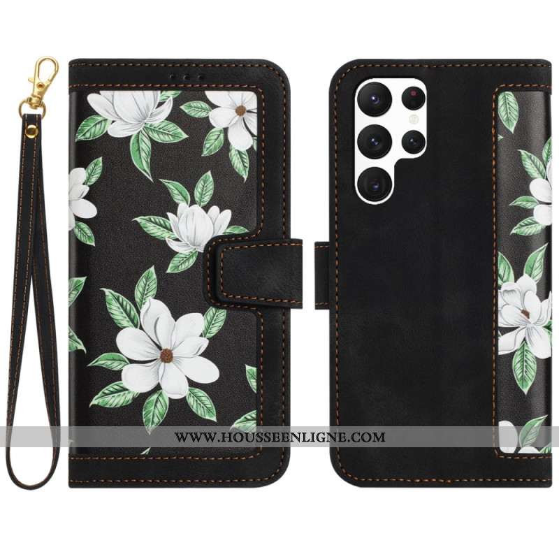 Housse Samsung Galaxy S25 Ultra Portefeuille Floral