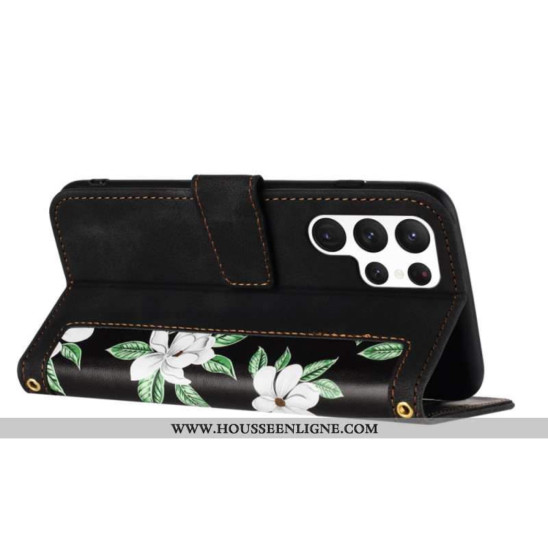 Housse Samsung Galaxy S25 Ultra Portefeuille Floral