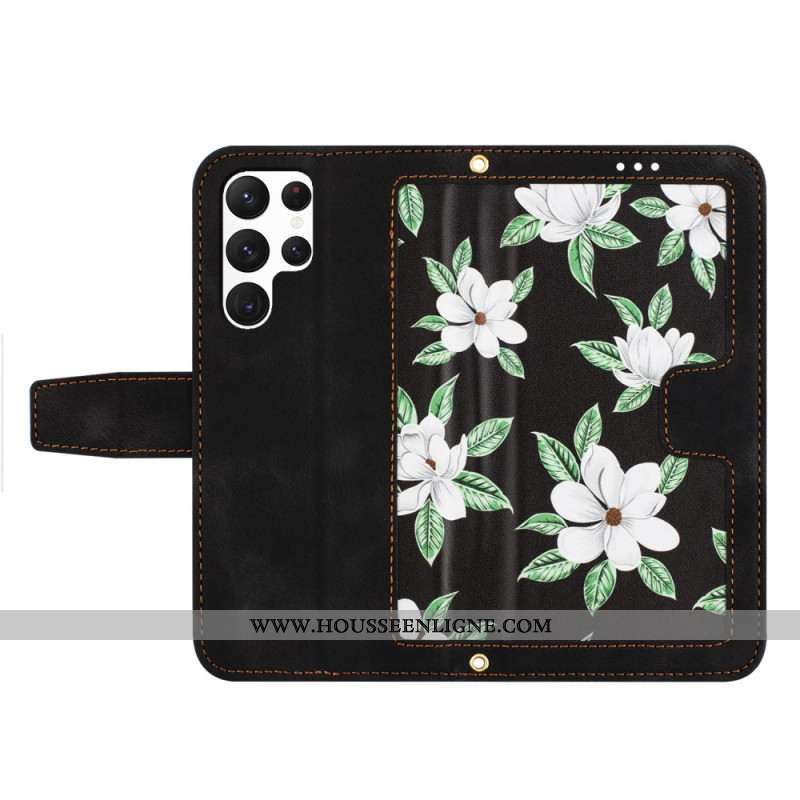 Housse Samsung Galaxy S25 Ultra Portefeuille Floral