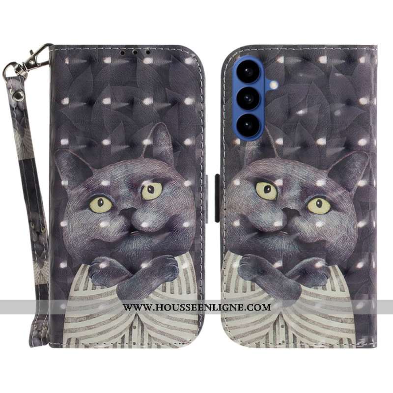 Housse Samsung Galaxy S26 Chat Gris à Lanière