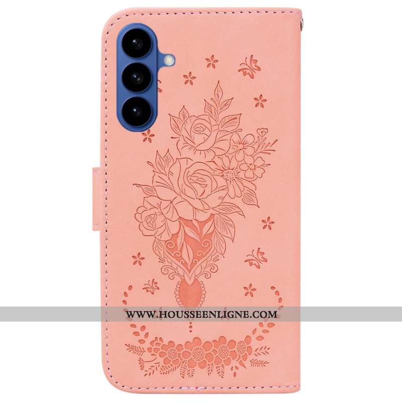 Housse Samsung Galaxy S26 Effet Daim Roses