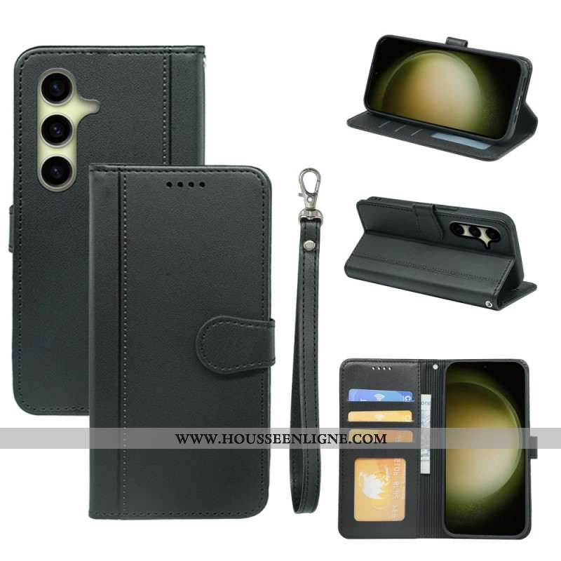 Housse Samsung Galaxy S26 Fermeture Magnétique et Dragonne