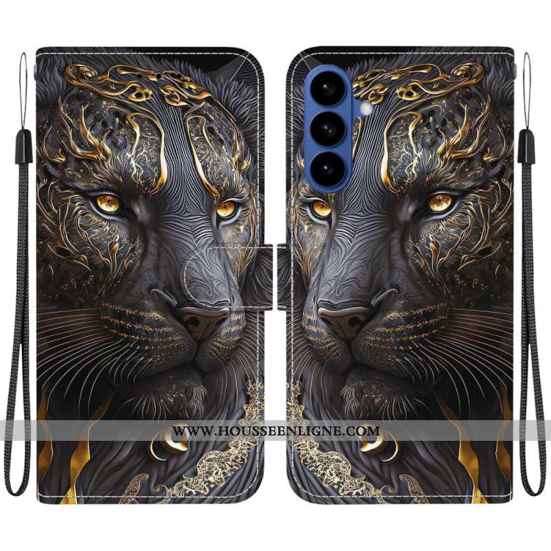 Housse Samsung Galaxy S26 Lion Doré et Noir