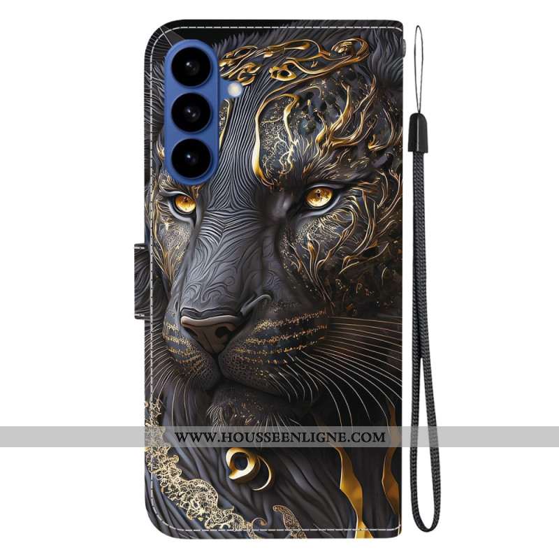 Housse Samsung Galaxy S26 Lion Doré et Noir