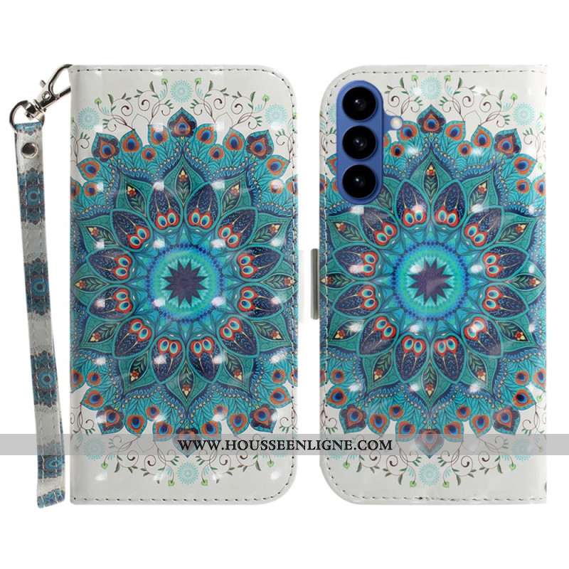 Housse Samsung Galaxy S26 Mandala Vert à Lanière