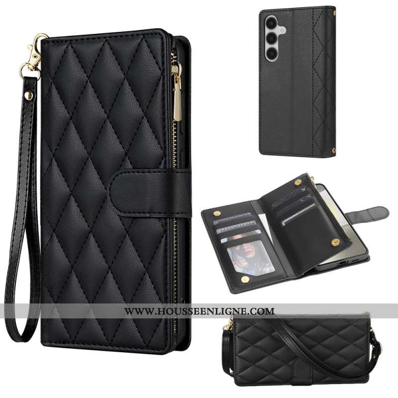 Housse Samsung Galaxy S26 Matelassée avec Bandoulière Ajustable