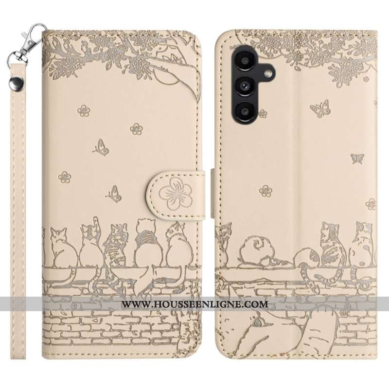 Housse Samsung Galaxy S26 Motif Chats à Lanière