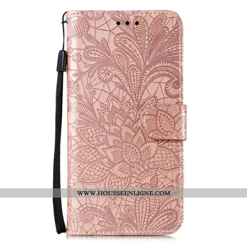 Housse Samsung Galaxy S26 Motif Floral en Dentelle