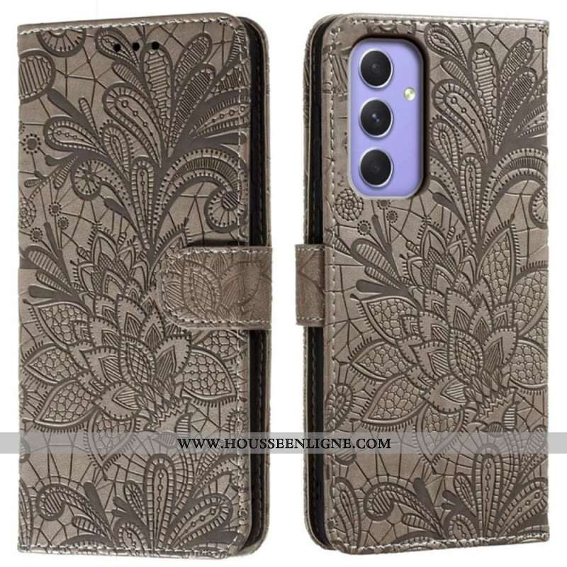 Housse Samsung Galaxy S26 Motif Floral en Dentelle