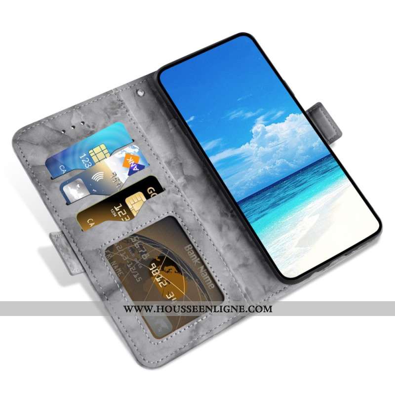 Housse Samsung Galaxy S26 Motif Marbre et Double Fermoir