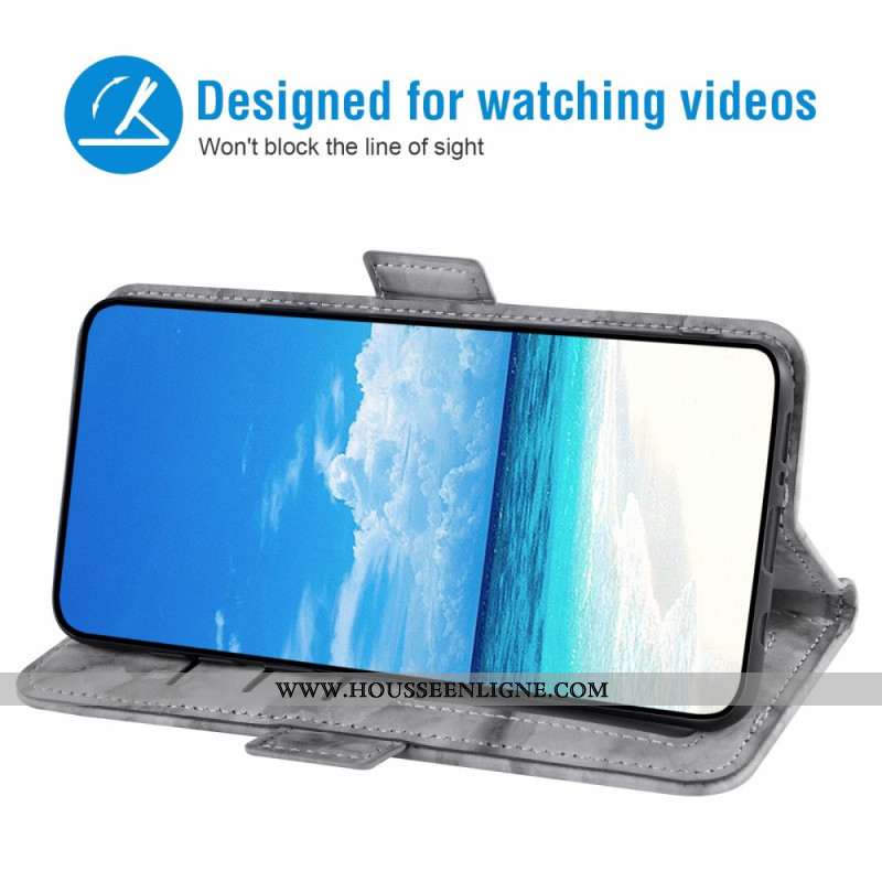 Housse Samsung Galaxy S26 Motif Marbre et Double Fermoir